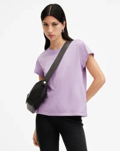 Allsaints Anna Crew Neck Short Sleeve T-shirt In Petal Purple