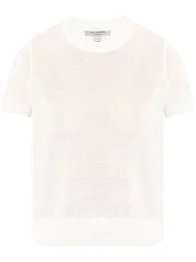 Allsaints Bern Knitted Top In 白色