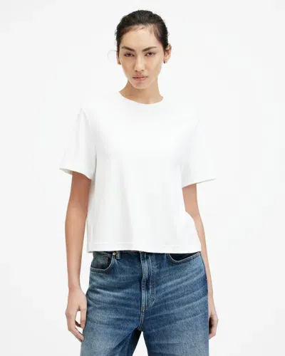 Allsaints Briar Crewneck Cotton T-shirt In White