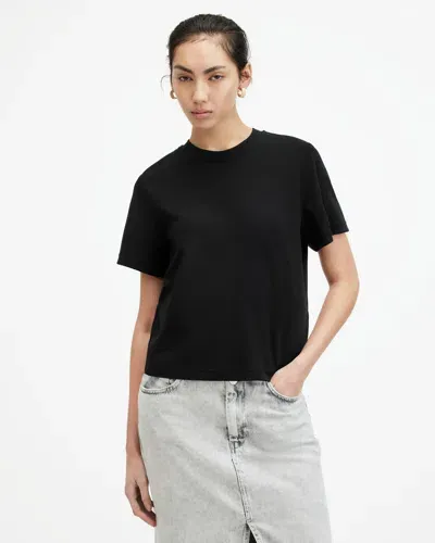 Allsaints Briar Crewneck Cotton T-shirt In Black