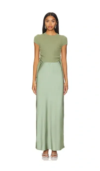 Allsaints Hayes Dress In Oil Green