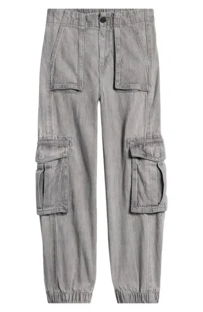 Allsaints Sm By  Kids' Denim Cargo Joggers In Charcoal