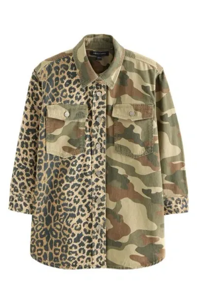 Allsaints Sm By  Kids' Leopard & Camo Print Denim Shacket In Black