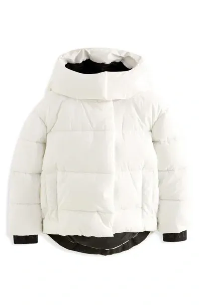 Allsaints Sm By  Kids' Short Hooded Puffer Jacket In White