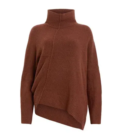 Allsaints Lock Rollneck Sweater In Copper Brown