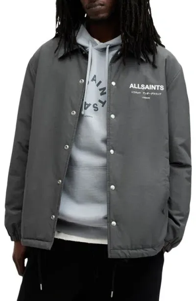 Allsaints Underground Coach Jacket In Jackson Blue