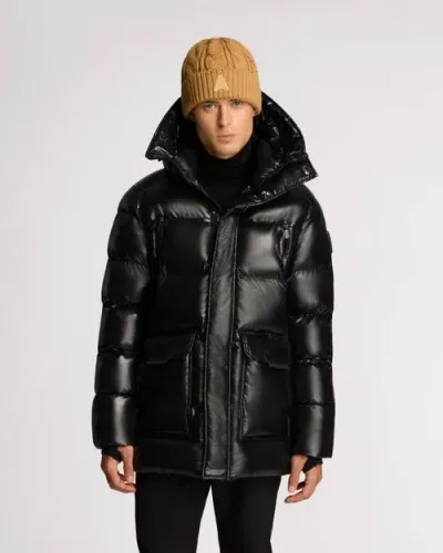 Alpenhaus Oakmount Straight Fit Quilted Puff Parka In Black