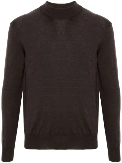 Altea Mock-neck Jumper In Brown