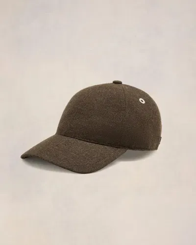 Ami Alexandre Mattiussi Leather Patch Cap Brown In Dark Coffee