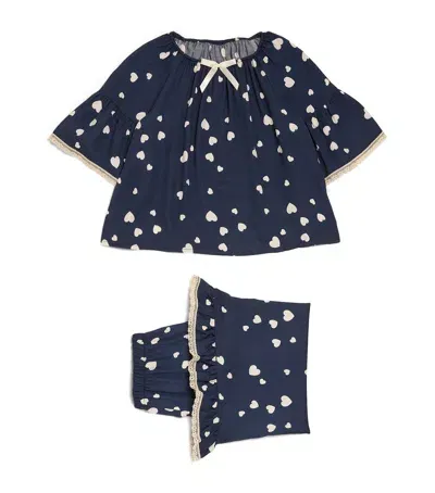 Amiki Kids' Helena Pyjama Set In Navy