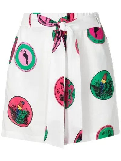 Amir Slama Shorts Mit Grafischem Print In White