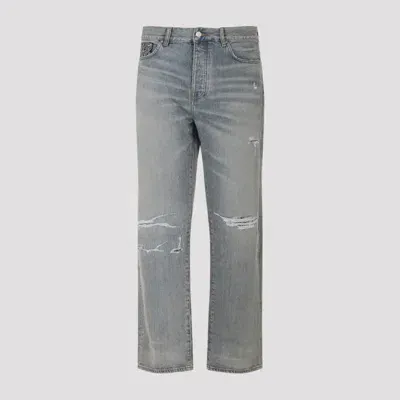 Amiri Bandana Repair Straight Jean In Grey