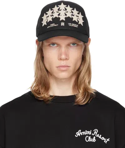 Amiri Black Stars Trucker Cap