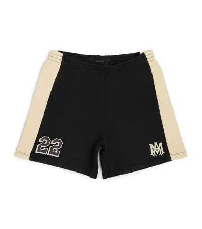 Amiri Kids' Cotton Collegiate Shorts In Black