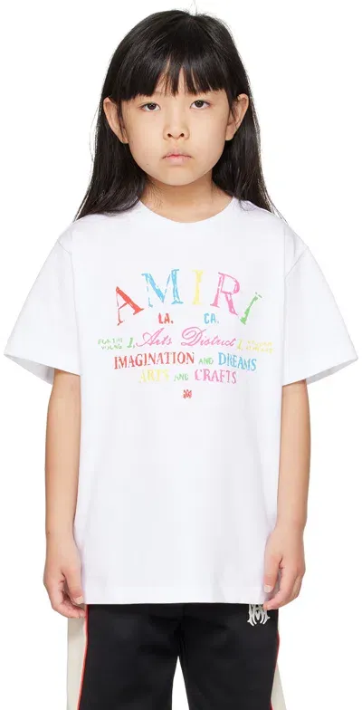 Amiri Kids White 'arts District' Scribble T-shirt