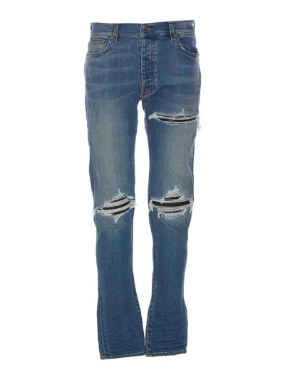 Amiri Straight Leg Jeans In Azul