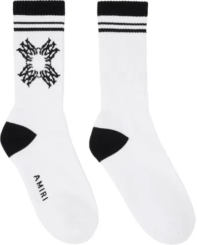 Amiri White & Black Ma Quad Socks In White Black