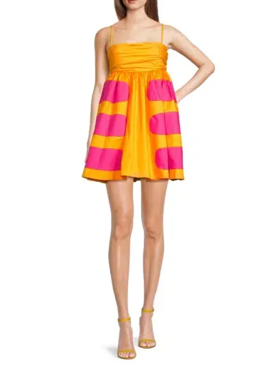 Amur Aslin Colorblock Dress Yellow Pepper