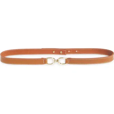 & Other Stories Equestrian Leather Belt In Brown Medium Dusty