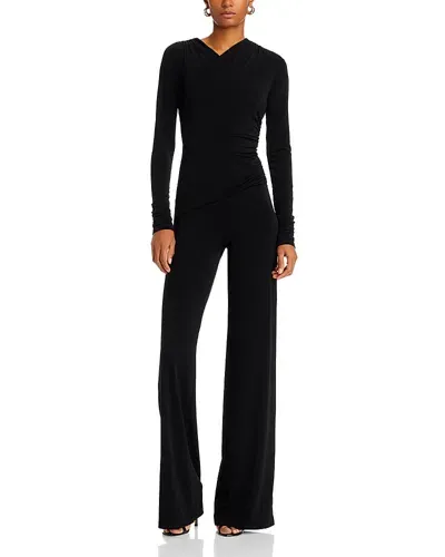 Andamane Tamara Draped Jumpsuit In Black