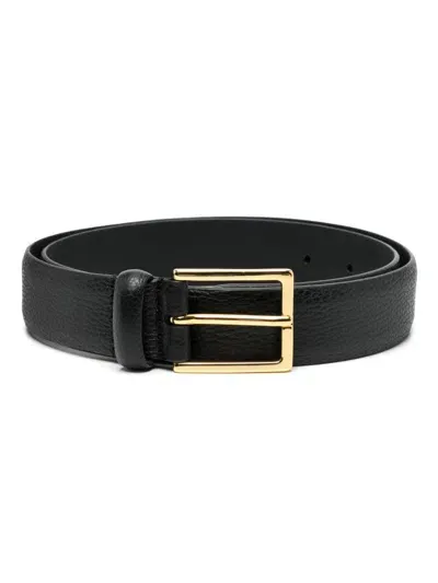 Anderson's Pin-buckle Leather Belt In Black