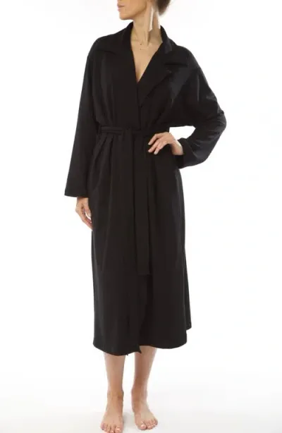 Andine Brigitte Bologna Lace Trim Robe In Black