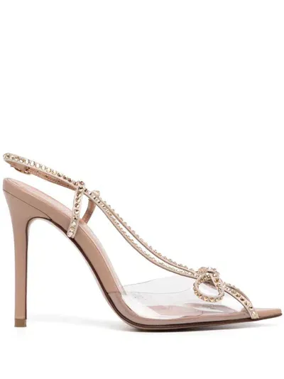 Andrea Wazen Kay 105mm Crystal-embellished Pumps In Neutrals