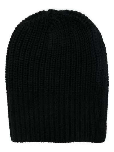 Andrea Ya'aqov Chunky-knit Beanie In 黑色