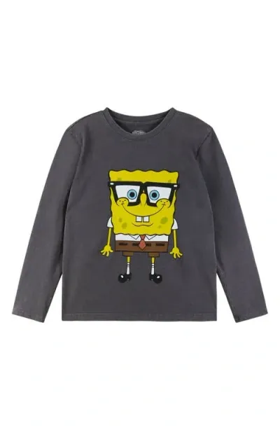 Andy & Evan Kids' Spongebob Squarepants™ '99 Acid Wash Graphic T-shirt In Grey