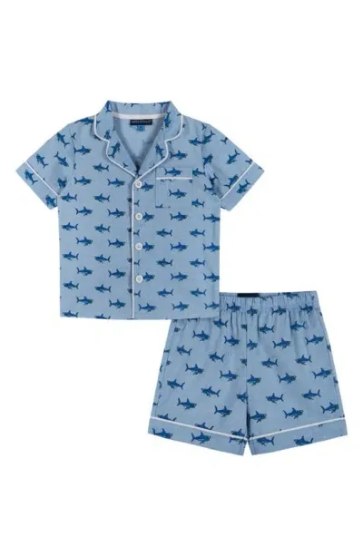 Andy & Evan Kids' Little Boy's & Boy's 2-piece Shark Print Pajama Set In Blue Shark