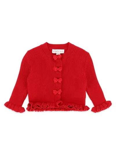 Angel's Face Babies' Bow-detailing Knit Top In Red