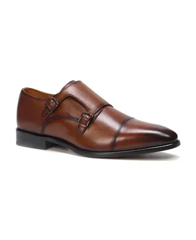 Anthony Veer Men's Delano Ii Double Monk Strap Dress Shoes In Burnished Walnut