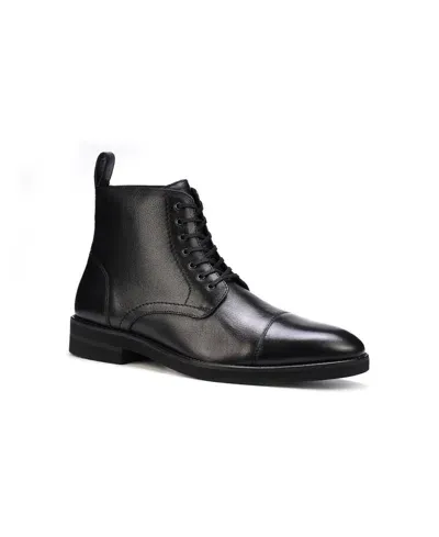 Anthony Veer Men's James Lace-up Casual Leather Dress Boots In Black