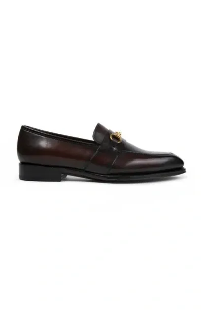 Anthony Veer Verona Bit Loafer In Antique Dark Brown