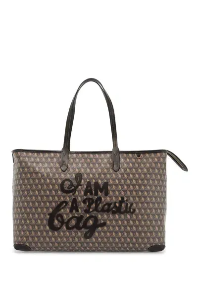 Anya Hindmarch I Am A Plastic Bag Zipped Motif Tote Bag In Multicolor