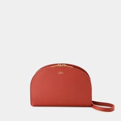 Apc A.p.c. Demi Lune Clutch Bag In Red