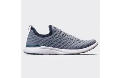 Apl Athletic Propulsion Labs Techloom Wave Sneakers In Slate/navy/ribbed