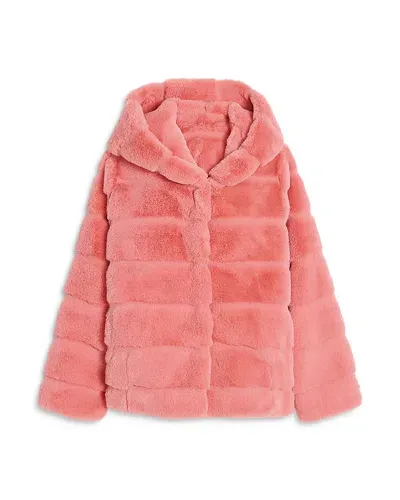 Apparis Unisex Goldy Faux Fur Short Coat - Little Kid, Big Kid In Geranium