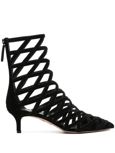 Aquazzura 50mm Romance Boots In Black