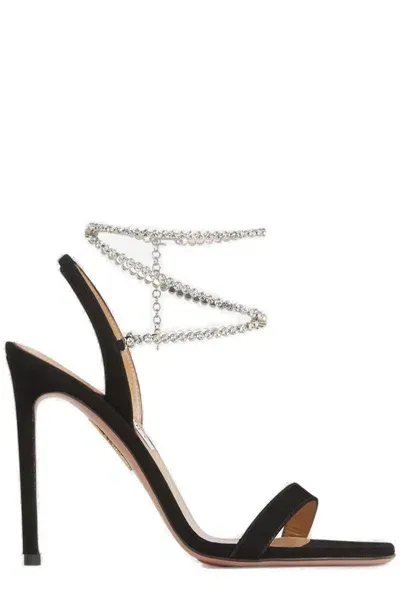 Aquazzura Careless Whisper Heeled Sandals In Black