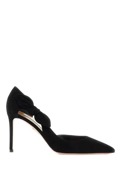 Aquazzura Very Bow Tie Pumps In Black