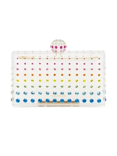 Aquazzura Women's Tequila Resin & Leather Clutch In Transparent Multi