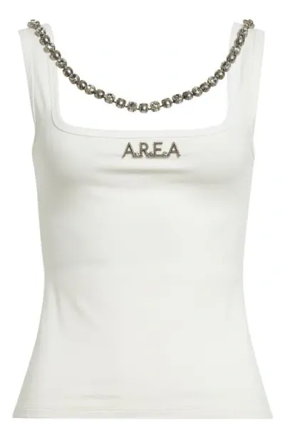 Area Nameplate Tank Top In White