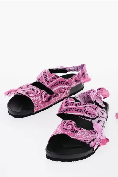 Arizona Love Apache Low Sandals With Double Velcro Fastening In Pink