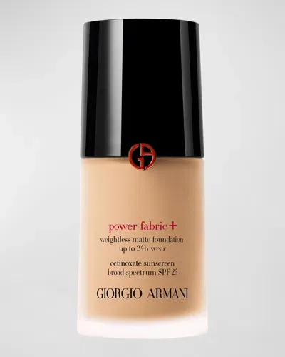 Armani Collezioni Power Fabric+ Matte Foundation With Broad-spectrum Spf 25 In . (light With Golden Undertones)