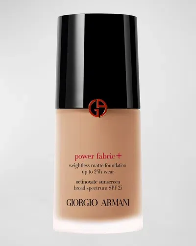 Armani Collezioni Power Fabric+ Matte Foundation With Broad-spectrum Spf 25 In (medium To Tan With Peach Undertones)