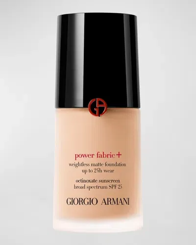 Armani Collezioni Power Fabric+ Matte Foundation With Broad-spectrum Spf 25 In . (fair With Pink Undertones)