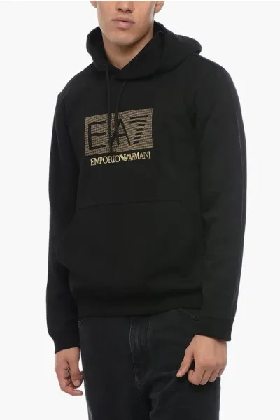 Armani Collezioni Ea7 Studded Logo Hoodie