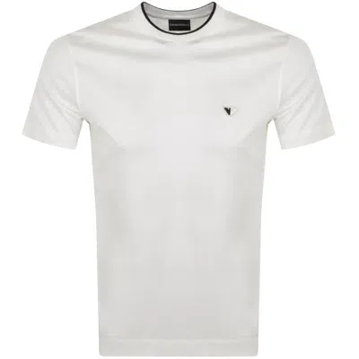 Armani Collezioni Emporio Armani Crew Neck Logo T Shirt White