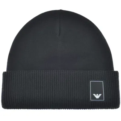 Armani Collezioni Emporio Armani Logo Beanie Hat Navy